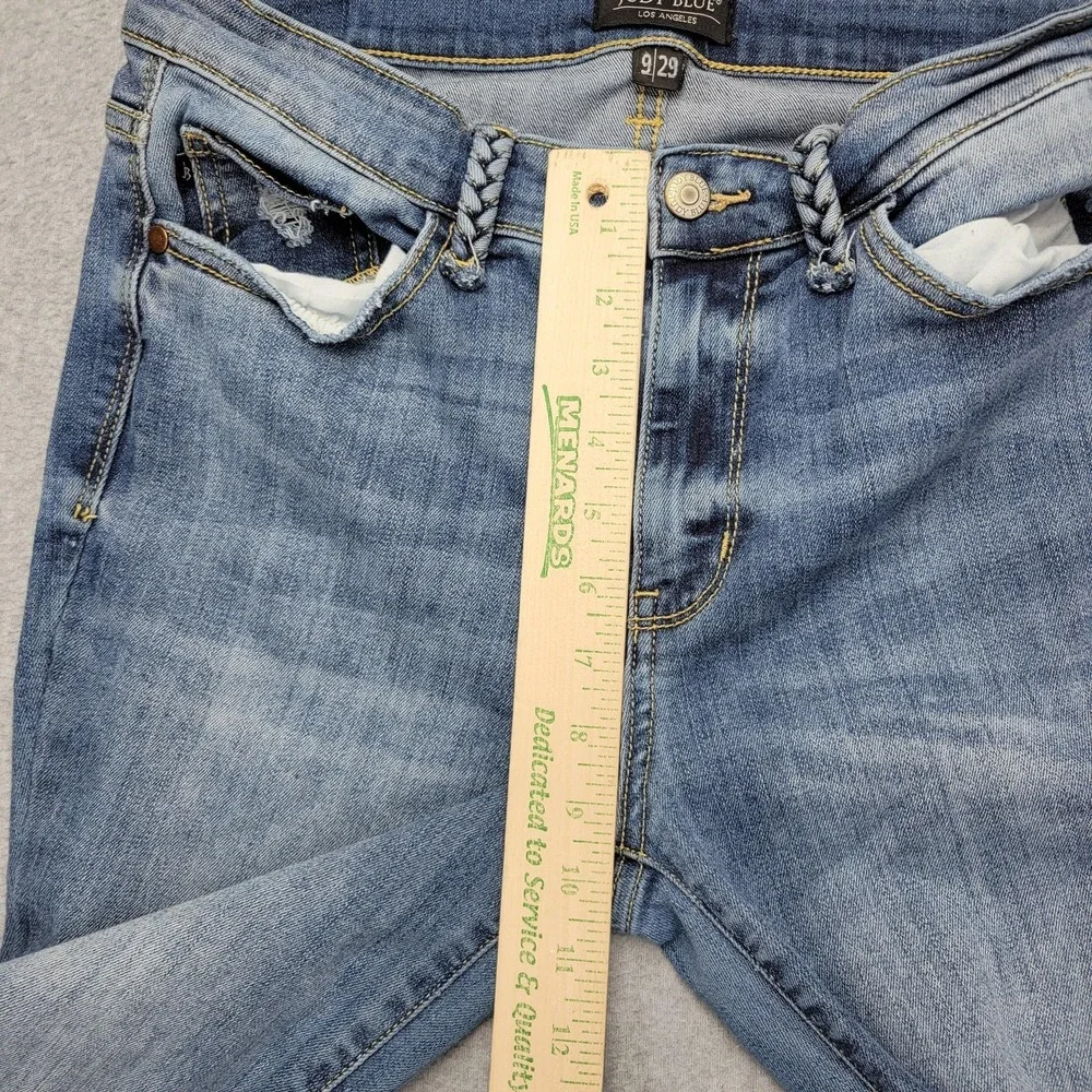 Judy‎ Blue Jeans Womens 9/29 Blue Med Wash Mid Rise Slim Bootcut Stretch Denim